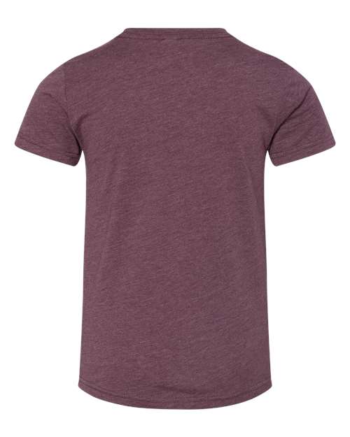 BELLA + CANVAS 3001YCVC Heather Maroon — back