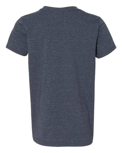 BELLA + CANVAS 3001YCVC Heather Navy — back