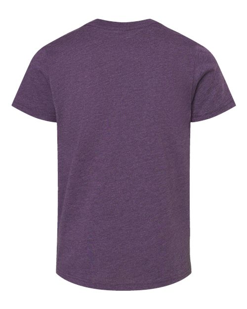 BELLA + CANVAS 3001YCVC Heather Team Purple — back