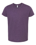 BELLA + CANVAS 3001YCVC Heather Team Purple — front