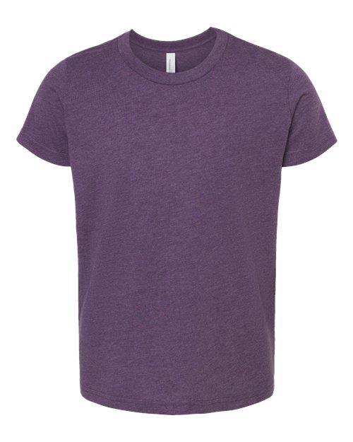 BELLA + CANVAS 3001YCVC Heather Team Purple — front