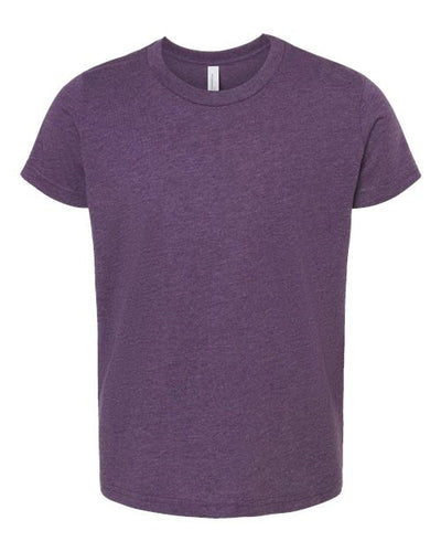 BELLA + CANVAS 3001YCVC Heather Team Purple — front