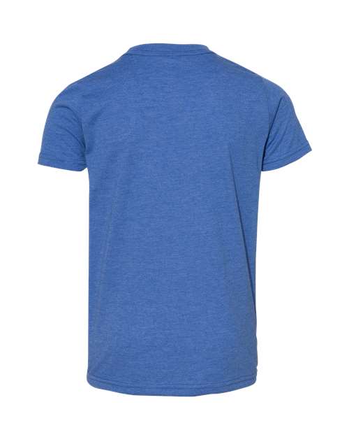 BELLA + CANVAS 3001YCVC Heather True Royal — back