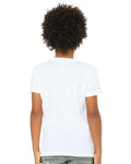 BELLA + CANVAS 3001YCVC Solid White Blend — on model back