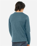 BELLA + CANVAS 3501CVC Heather Deep Teal — on model back