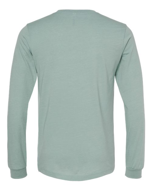BELLA + CANVAS 3501CVC Heather Dusty Blue — back