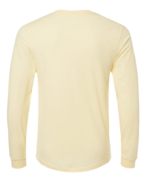 BELLA + CANVAS 3501CVC Heather French Vanilla — back