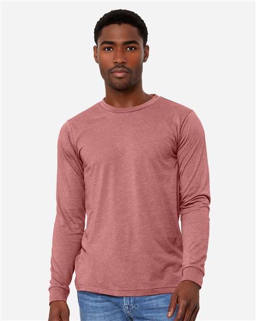 BELLA + CANVAS 3501CVC Heather Mauve — on model front