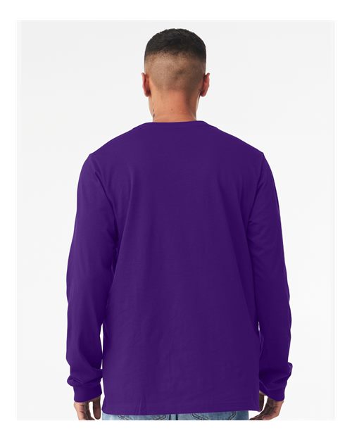 BELLA + CANVAS 3501 Team Purple — on model back