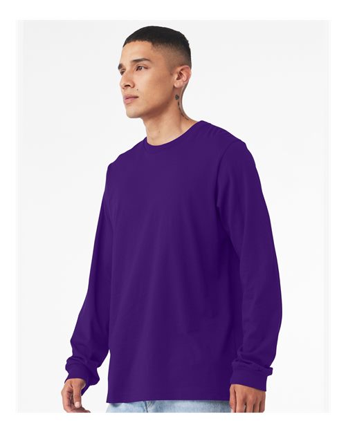 BELLA + CANVAS 3501 Team Purple — on model side