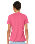 BELLA + CANVAS 6413 Charity Pink Triblend — on model back