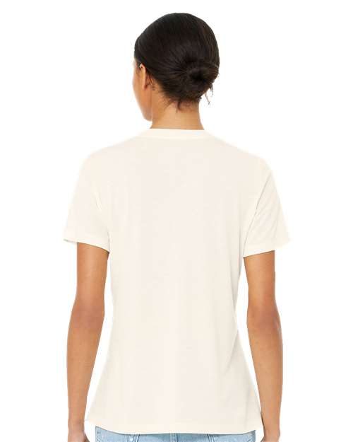 BELLA + CANVAS 6413 Solid Natural Triblend — on model back