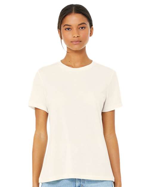 BELLA + CANVAS 6413 Solid Natural Triblend — on model front