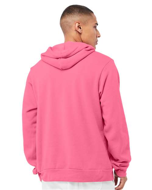 BELLA + CANVAS 3719 Heather Charity Pink — on model back