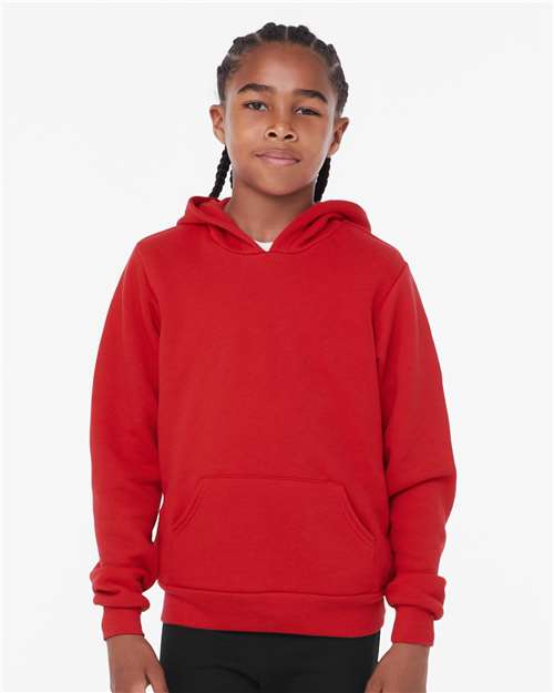 BELLA + CANVAS 3719Y Red — on model front