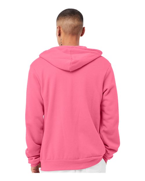BELLA + CANVAS 3739 Heather Charity Pink — on model back
