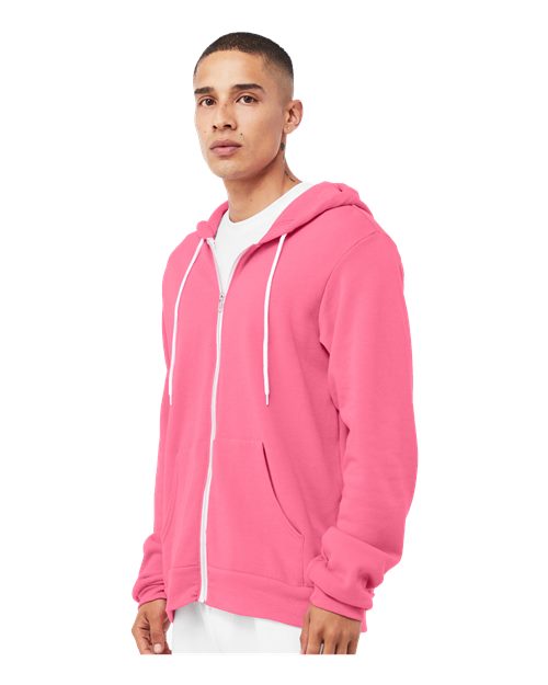 BELLA + CANVAS 3739 Heather Charity Pink — on model side