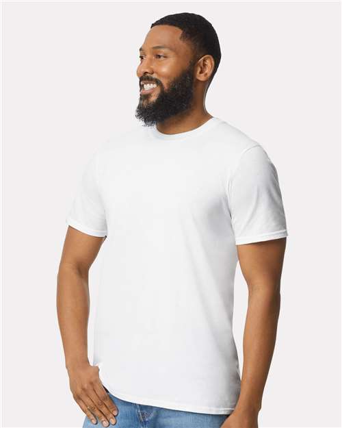 Gildan 980 White — on model side