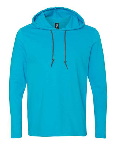 Gildan 987 Caribbean Blue/ Dark Grey — front