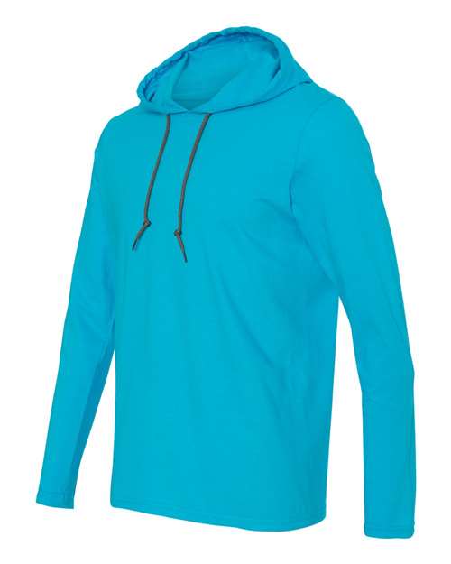 Gildan 987 Caribbean Blue/ Dark Grey — side
