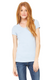 Bella + Canvas 1005 - Women's Baby Rib Short Sleeve V-Neck Tee - Baby Blue