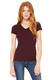 Bella + Canvas 1005 - Women's Baby Rib Short Sleeve V-Neck Tee - Plum