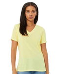 BELLA + CANVAS 6415 Pale Yellow Triblend — on model front