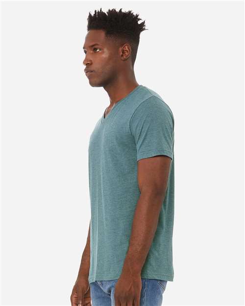BELLA + CANVAS 3005CVC Heather Deep Teal — on model side