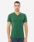 BELLA + CANVAS 3005CVC Heather Grass Green — on model front