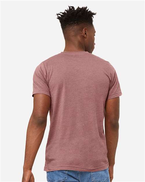 BELLA + CANVAS 3005CVC Heather Mauve — on model back