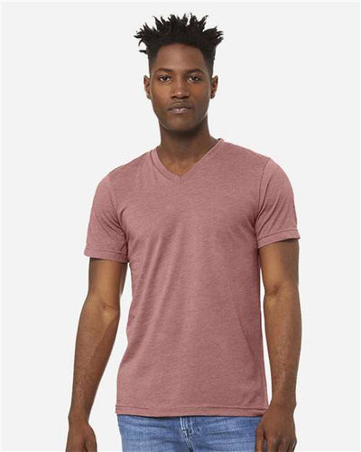 BELLA + CANVAS 3005CVC Heather Mauve — on model front