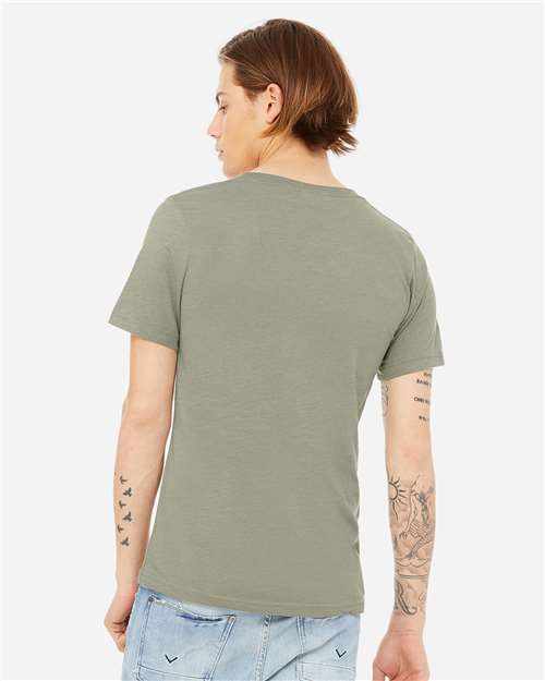 BELLA + CANVAS 3005CVC Heather Stone — on model back