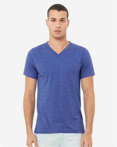 BELLA + CANVAS 3005CVC Heather True Royal — on model front