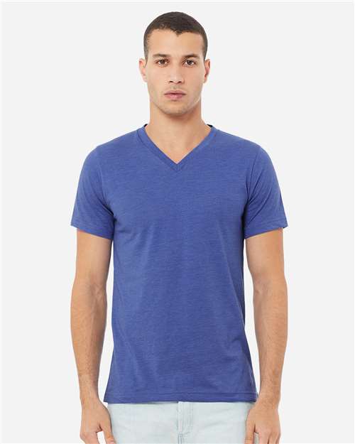 BELLA + CANVAS 3005CVC Heather True Royal — on model front