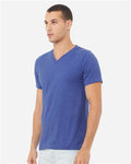 BELLA + CANVAS 3005CVC Heather True Royal — on model side