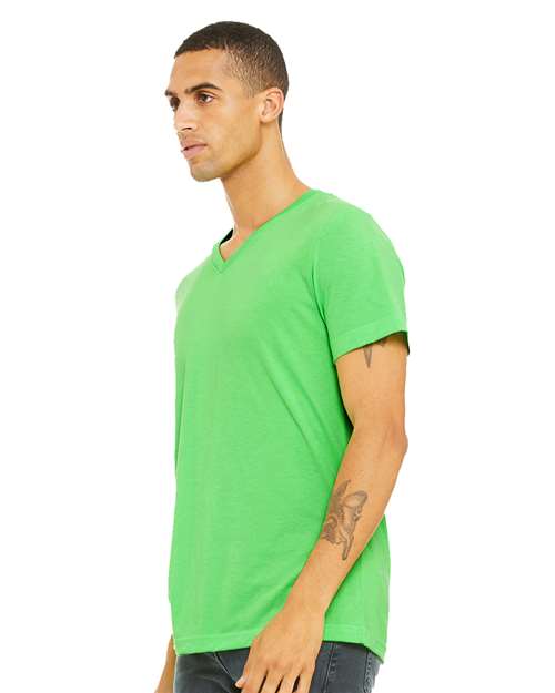 BELLA + CANVAS 3005CVC Neon Green — on model side