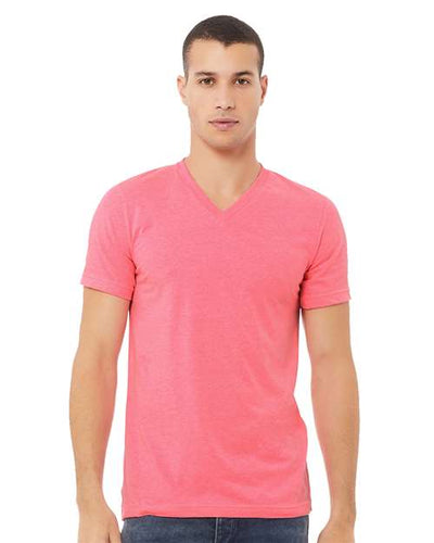 BELLA + CANVAS 3005CVC Neon Pink — on model front