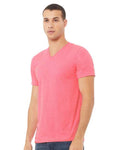 BELLA + CANVAS 3005CVC Neon Pink — on model side