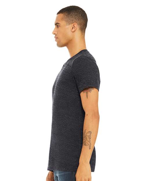 BELLA + CANVAS 3655 Charcoal Black Slub — on model side