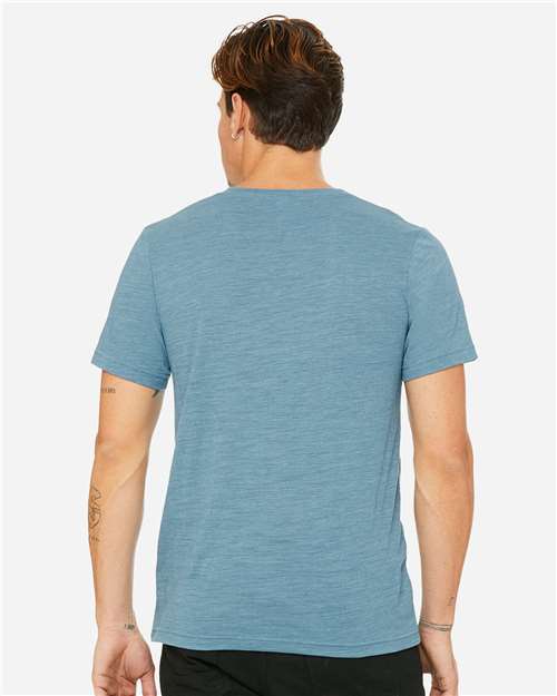 BELLA + CANVAS 3655 Denim Slub — on model back