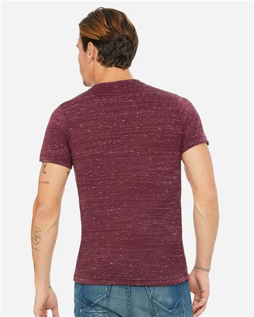 BELLA + CANVAS 3655 Maroon Marble — on model back