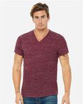 BELLA + CANVAS 3655 Maroon Marble — on model front