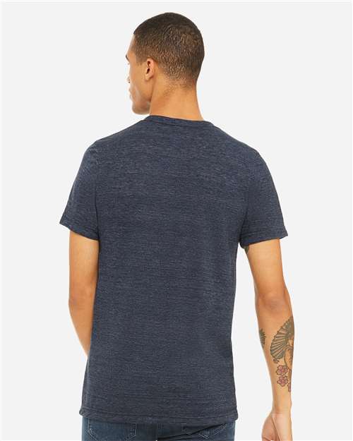 BELLA + CANVAS 3655 Navy Slub — on model back