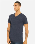 BELLA + CANVAS 3655 Navy Slub — on model side