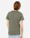 BELLA + CANVAS 3655 Olive Slub — on model back