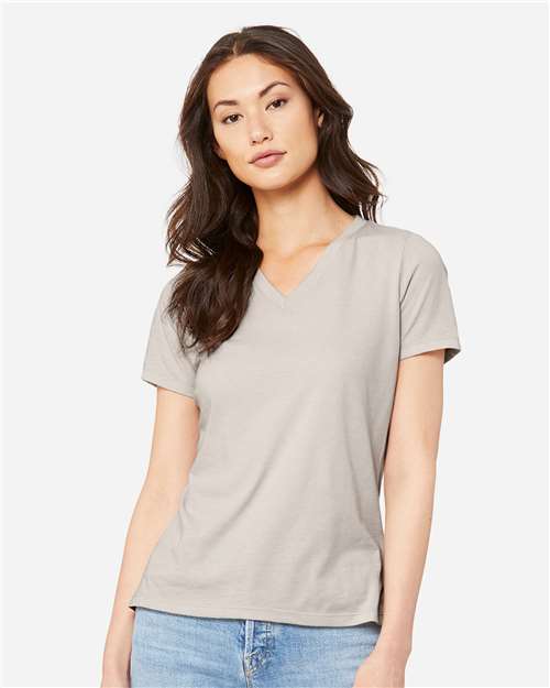 BELLA + CANVAS 6405CVC Heather Dust — on model front