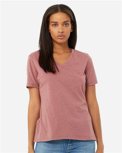 BELLA + CANVAS 6405CVC Heather Mauve — on model front