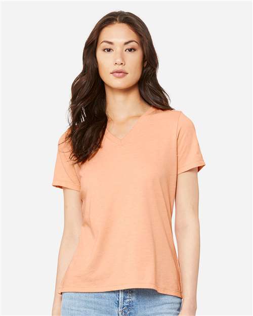 BELLA + CANVAS 6405CVC Heather Peach — on model front