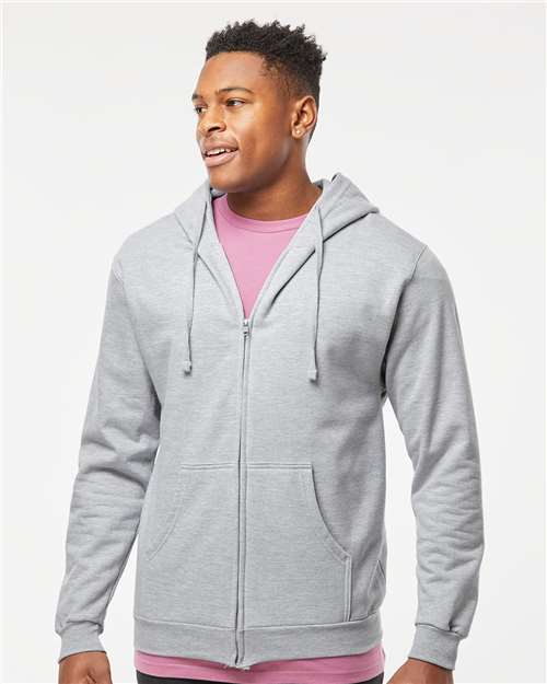 Tultex 331 Heather Grey — on model front