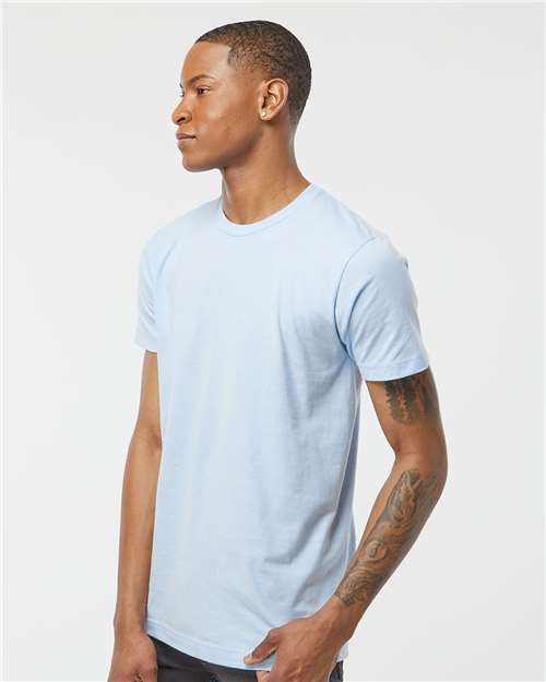 Tultex 202 Baby Blue — on model side